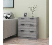 Aparador | aparador de comedor | armario de cocina de madera contrachapada gris sonoma 60x30x70 cm cfw87283