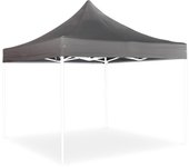 Lona par carpa plegable de 3x3 m en color gris antracita con techo