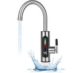 Grifo de acero inoxidable para agua caliente y fría, grifo eléctrico con pantalla led de temperatura, grifo de cocina