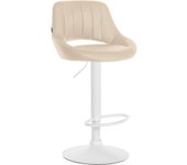 Taburete de bar milet en polipiel crema|blanco