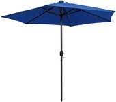Sombrilla de exterior con led y poste de aluminio 270 cm azul 02_0008076