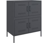 Aparador | aparador de comedor | armario de cocina de acero gris antracita 68x39x79 cm cfw75891