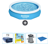 Paquete de piscina - bestway - alrededor - 305x305x66 cm + accesorios cb6