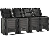 Compostador de jardín negro 1600 l