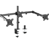 Soporte de mesa giratorio e inclinable para 3 monitores (13-27) - aisens