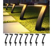 Farola solar para exteriores, paquete de 8, con encendido y apagado automático durante 12 horas, ideal para jardín, ideal para caminos.