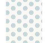 Papel pintado pared flor hindú - lise azúl fine decor - rollo de 10 m x 0,53 m
