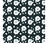 Papel pintado floral margaritas en fondo azul
