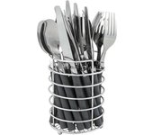 Bo-camp - cubertería - cesta - gris - 24 piezas - 6 personas
