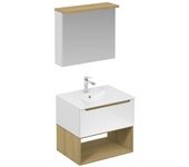 Naturel conjunto de baño con lavabo que incluye grifo lavabo, caño y sifón naturel stilla, blanco brillante (ksetstilla007)