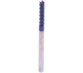 Fresa de cabeza plana de acero de tungsteno con revestimiento nano azul, 4 ranuras hrc65° (5 x 15 x 6 pulgadas x 100 pulgadas)