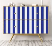 Rollo sticker rayas navy blue 65x100 cm