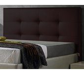 Cabecero de cama texas cabezal tapizado en polipel 105x70 cm marrón