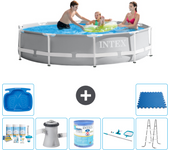 Paquete de piscina - intex - alrededor - 305x305x76 cm + accesorios a1860
