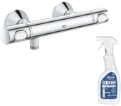 Mezclador termostático de ducha grohe quickfix precision flow + limpiador grohclean