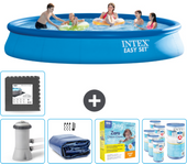 Paquete de piscina - intex - alrededor - 457x457x84 cm + accesorios cb24