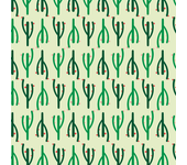 Papel pintado floral catus verde