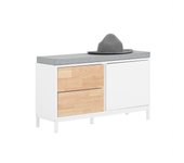 Banco zapatero de entrada banco de almacenamiento con 1 puerta y 2 cajones 80 x 30 x 51 cm blanco fsr167-wn sobuy es