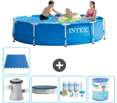 Paquete de piscina - intex - alrededor - 305x305x76 cm + accesorios a1628