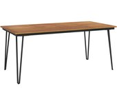 Mesa de jardín，mesa para exteriores，mesa de patio con patas en u madera maciza acacia 180x90x75 cm cfw26259
