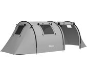 Tienda de campaña outsunny poliéster, pe gris 470x220x150 cm a20-400v00gy
