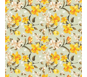 Papel pintado floral petunias amarillas