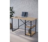 Mesa escritorio para despacho u oficina en casa de estilo industrial con estructura de acero (ancho 90 cm)
