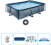 Paquete de piscina - exit toys - rectángulo - 300x200x65 cm + accesorios cb1