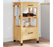 Carro de cocina monza 48x40x90 cm madera maciza de pino