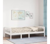 Cama infantil sin colchón blanco 90x190cm madera maciza de pino