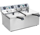 Freidora eléctrica doble - 2 x 13 litros con temporizador (60 min)