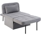 Tectake puf cama 4 en 1 como taburete, sillón, tumbona o cama