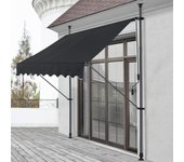 Toldo articulado stem barras telescópicas 300 x 120 x 220-309 cm negro [pro.tec]