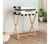 Soporte para maletas bambú 68,5x38x58 cm unico / marrón