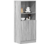 Mueble de cocina sonoma gris 57x41,5x131,5 cm madera contrachapada