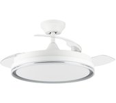 Ventilador orbegozo cp135105 techo blanco 3 palas 105cm retractiles 6 velocidades 35w motor dc luz led mando a distancia tempor