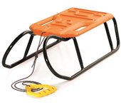 Trineo alto - patas con asiento plástico modelo little beetle naranja