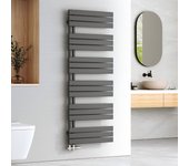 Emke secador de toallas plano de agua caliente, secador de toallas conexión lateral para, antracita 1599x600mm 958watts
