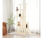 Maison exclusive - rascador para gatos con postes de sisal crema 190 cm