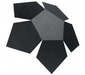 Sollux penta - aplique de pared 2 luces negro, g9