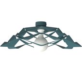 Lumicom | migra lámpara de techo, 1x e27, max 42w, metal, azul mediterráneo, d.60cm