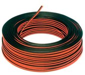 Ledkia rollo 100m cable eléctrico plano manguera 2x0.5mm² para tiras led monocolor negro