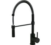 Mezclador de fregadero de cocina en color negro mate con muelle pollini feel 1594tb - negro mate