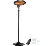 Tectake calefactor radiante por infrarrojos 3 niveles de potencia: 650, 1300 y 2000 w
