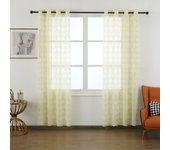 Cortina luminosa estampada con farol 140*260cm amarillo-individual