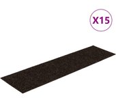 Alfombrilla autoadhesiva escalera 15 piezas | alfombras de escalera | tapetes de escalera marrón oscuro 76x20 cm cfw65074
