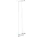 Relaxdays barrera seguridad mascotas, valla extensible, sin taladrar escalera niños y perros, 14 cm, acero, blanco