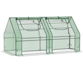 Invernadero de terraza outsunny acero, pvc verde 180x90x90 cm