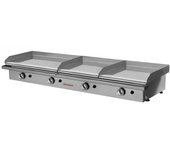 Plancha a gas triple placa 2 de 40 y 1 de 60 de cromo duro de 10mm maiser