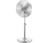 Ventilador de pie con base circular cromado potencia: 60w aspas: ø40cm altura regulable 90-116cm edm